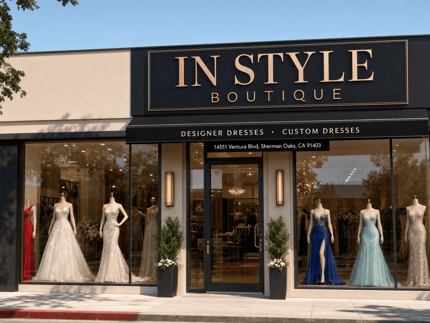 in style boutique storefront